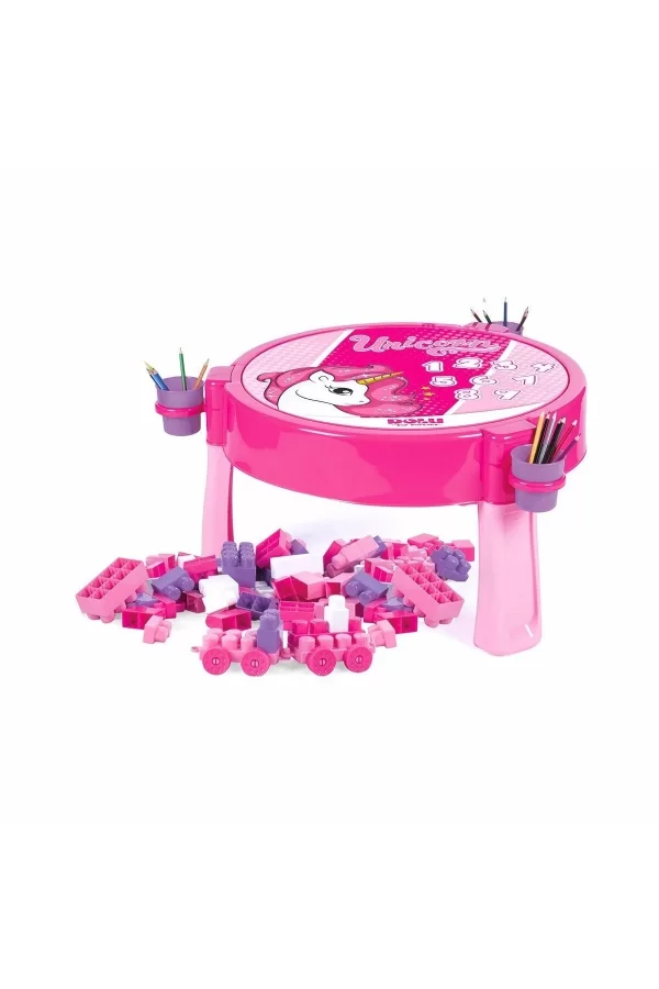 2572 Unıcorn 100 Pcs Bloklu Aktıvıte Masası Montaj