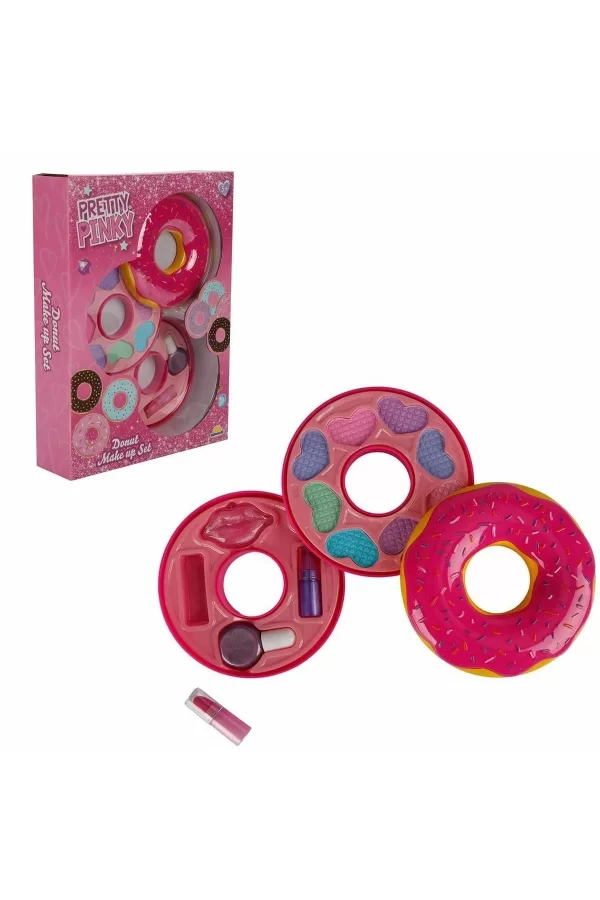 2596 Donut Şekilli 2 Katlı Makyaj Güzellik Seti -sunman