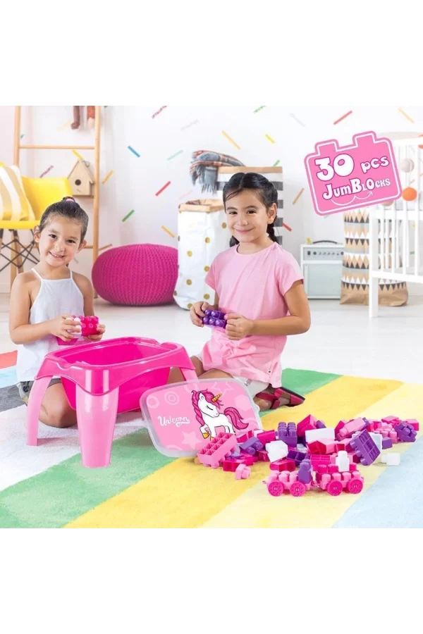 2598 Unıcorn Aktıvıte Oyun Masası 30pcs Mega Blok