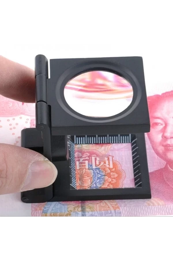 25x25 Mm Full Çelik Kaplı Katlamalı Büyüteç Th9005b