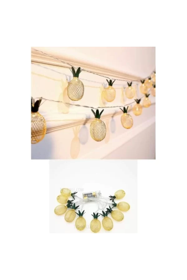 2m 10 Led Pilli 2 Kademeli Ananas Led Işık