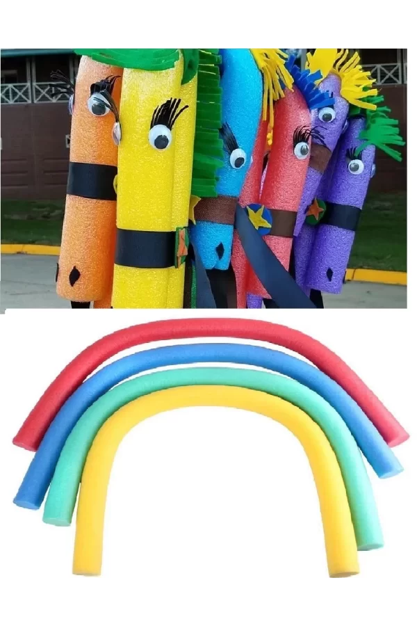 3 Adet Renkli Çocuk Aktivite Köpüğü Hayal Gücü Geliştirici Sosis Şekil Yapma Köpüğü  (150 Cm X 6 Cm)