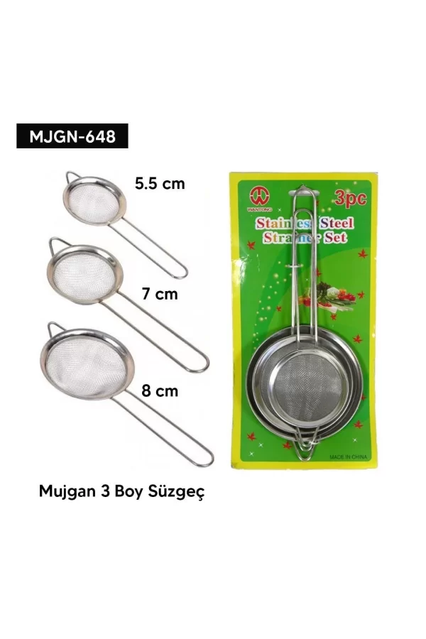 3 Boy Süzgeç Seti