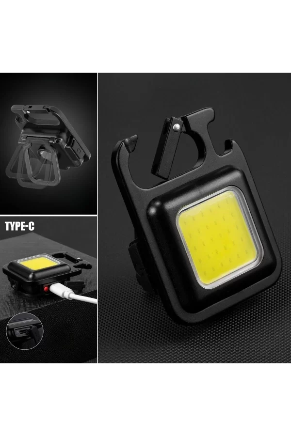 3 Led Modlu Mini Asılabilen Led Kamp Aydınlatması Güçlü El Feneri  Açacaklı -mıknatıslı
