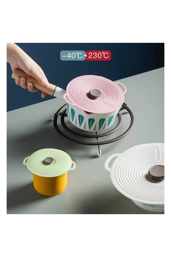 3lü Vakumlu Silikon Kapak Seti