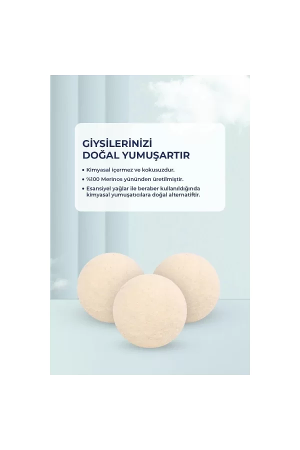 3lü Yün Kurutma Topu Seti