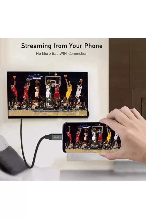 3 Metre 8 Gbps Hız 4k/30 Hz Type C To Hdmı Çevirici Dönüştürücü Tv Telefon Pc Hasır Bağlantı Kablosu