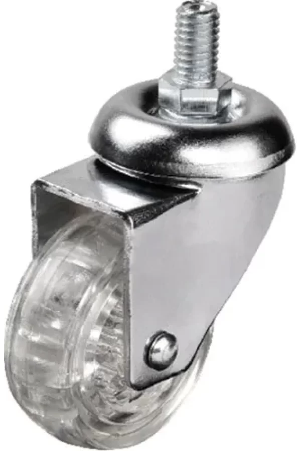 302 - 50x20 Mm Şeffaf Makaralı Vidalı Teker