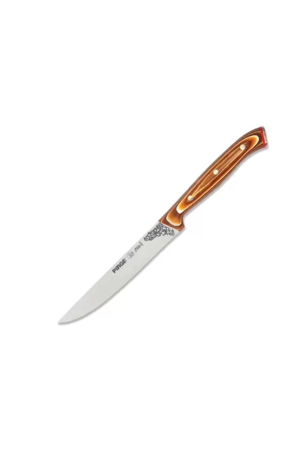 32042 Elite Sebze Bıçağı 12 Cm - Kahverengi Perçinli Kompozit Sap