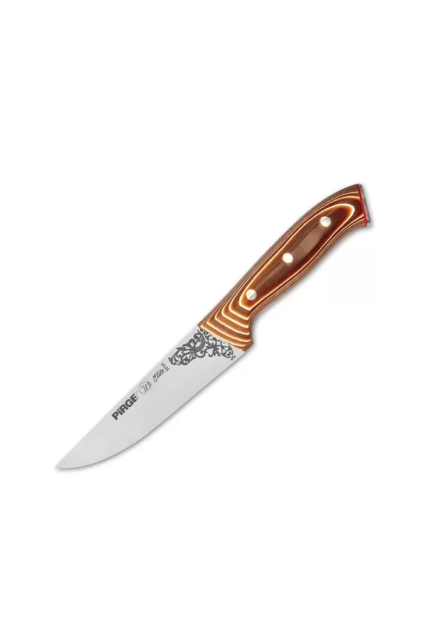 32101 Elite Kurban, Kasap Bıçağı 14,5 Cm - Kahverengi Perçinli Kompozit Sap