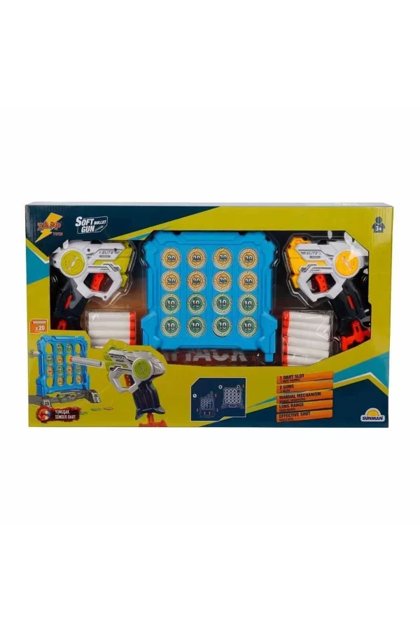 3574 Zapp Toys Hedef Tahtalı Sünger Dart Atan Silah Seti -sunman