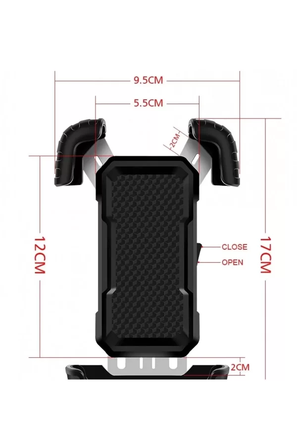 360° Derece Ayarlanabilen Gidon Bağlantılı Bisiklet Motosiklet İçin Abs 4-7.8″ İnç Telefon Tutucu