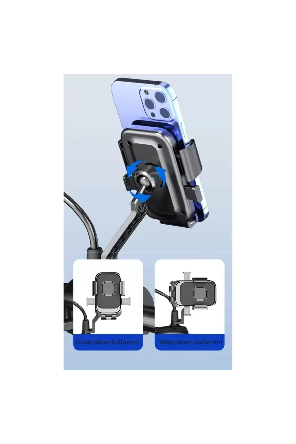 360° Dikiz Aynası Bisiklet Motosiklet Telefon Tutucu