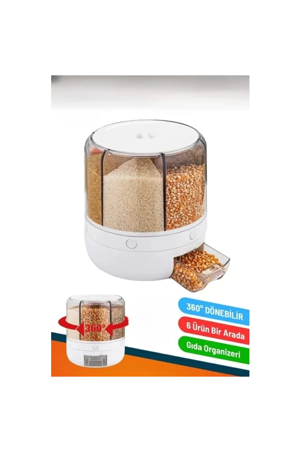 360° Dönebilir 10 Litre Gıda Organizeri