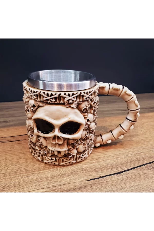 3D Tasarımlı İskelet Kupa Bardak