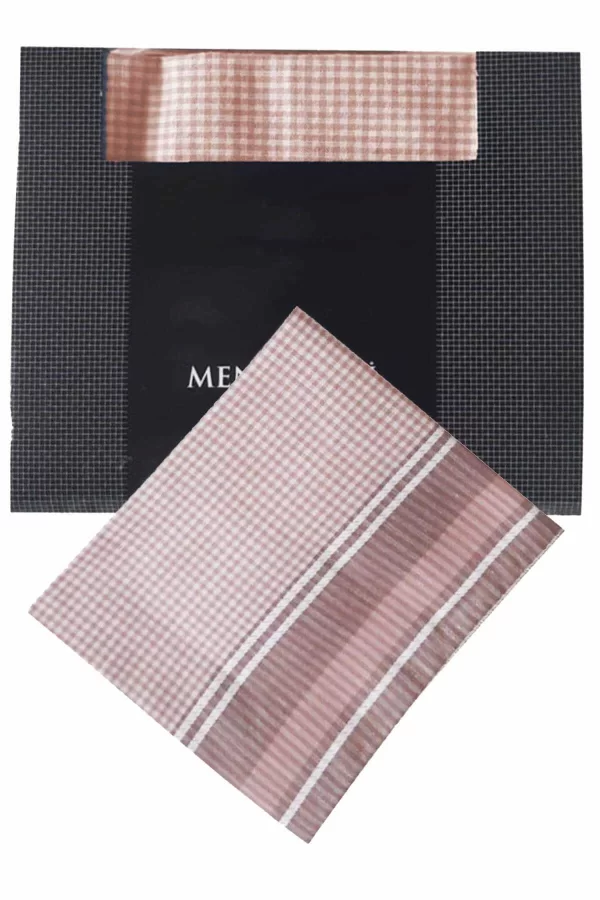 3’lü Özel Paket Premium Erkek Mendil Seti  &#37;100 Pamuk 42x42 cm Kahve