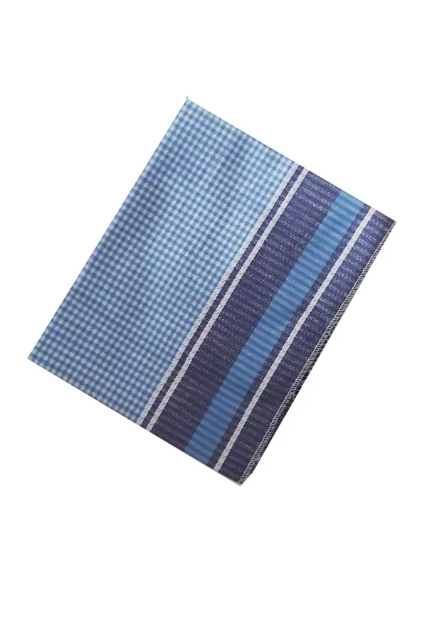3’lü Özel Paket Premium Erkek Mendil Seti  &#37;100 Pamuk 42x42 cm Mavi