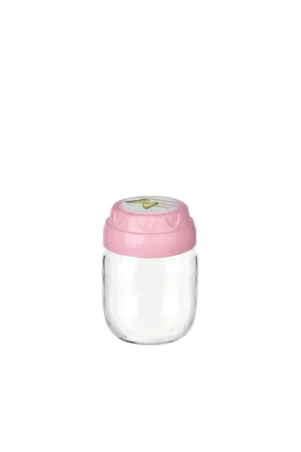 3lü Set Vintage Dekoratif Desenli Cam Kavanoz 425ml - 14,3 Oz
