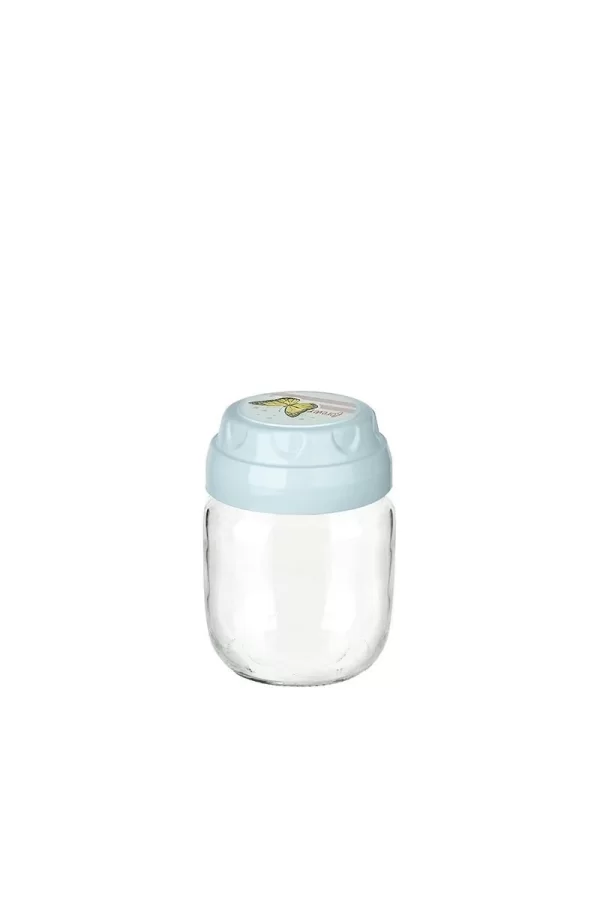 3lü Set Vintage Dekoratif Desenli Cam Kavanoz 425ml - 14,3 Oz