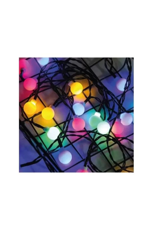 3m 20 Led Beyaz Top RGB ışık Pilli 2 Kademeli