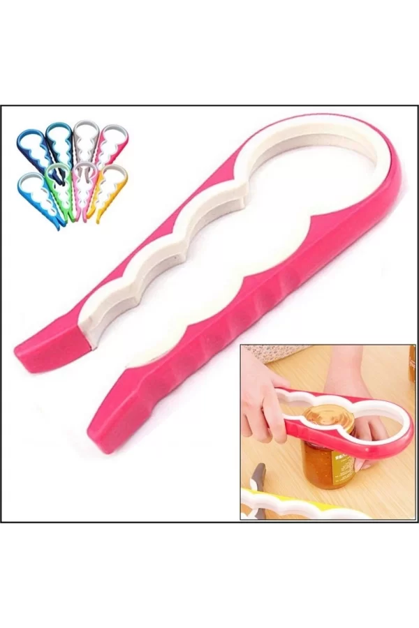 4 Fonksiyonlu Plastik -silikon Şişe Kavanoz Kapağı Açma Aparatı
