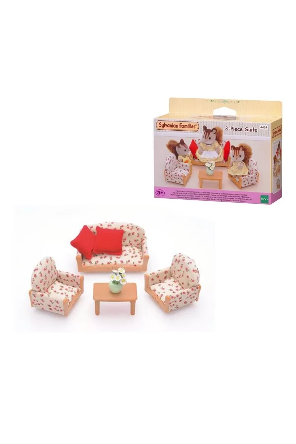 4464 Sylvanian Families, 3 Parça Koltuk Seti , +3 Yaş, Figürler Ayrı Satılır.