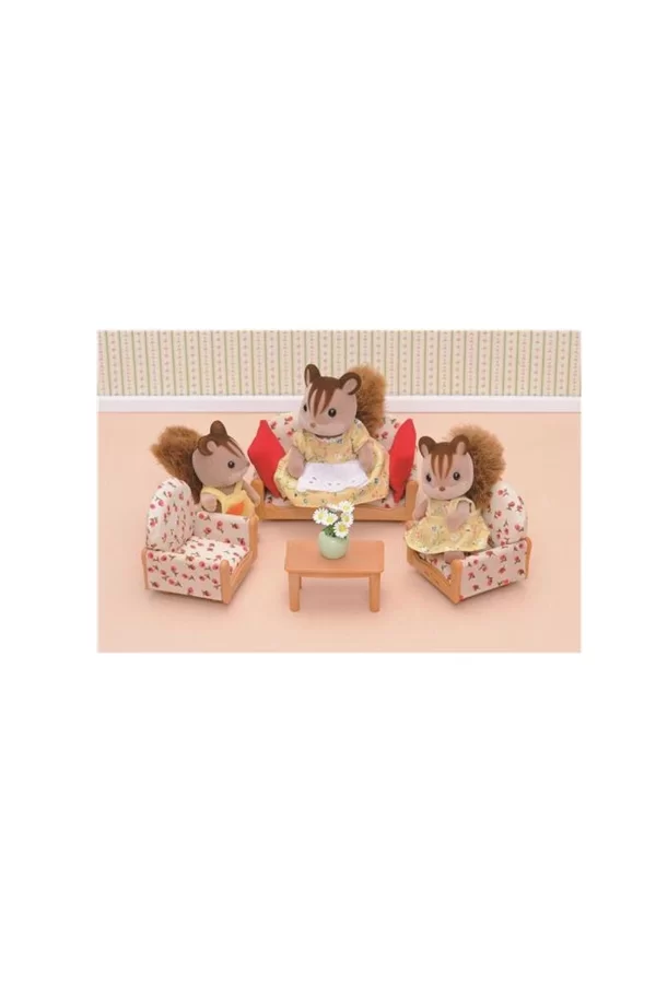 4464 Sylvanian Families, 3 Parça Koltuk Seti , +3 Yaş, Figürler Ayrı Satılır.