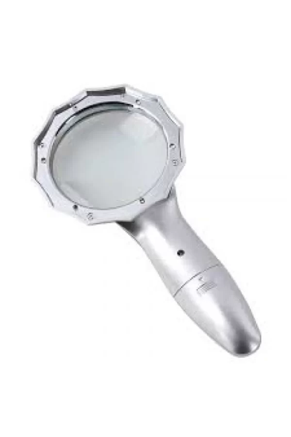 4x 6 Led Işık Aydınlatma 75mm Optik Lens El Büyüteç
