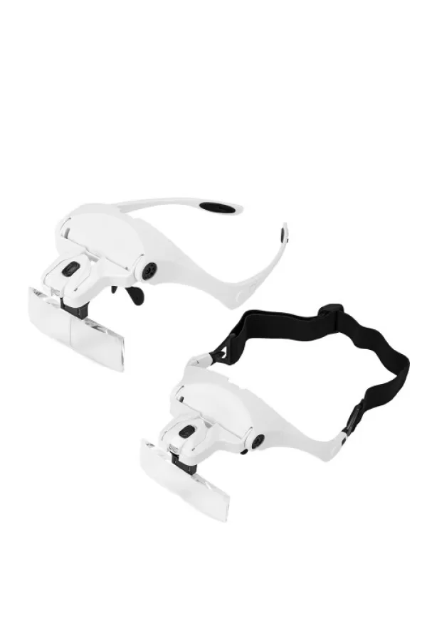 5 Lens 1.0x3.5x, 2led Işıklı  Ile Ayarlanabilir Gözlük Büyüteç9892b2