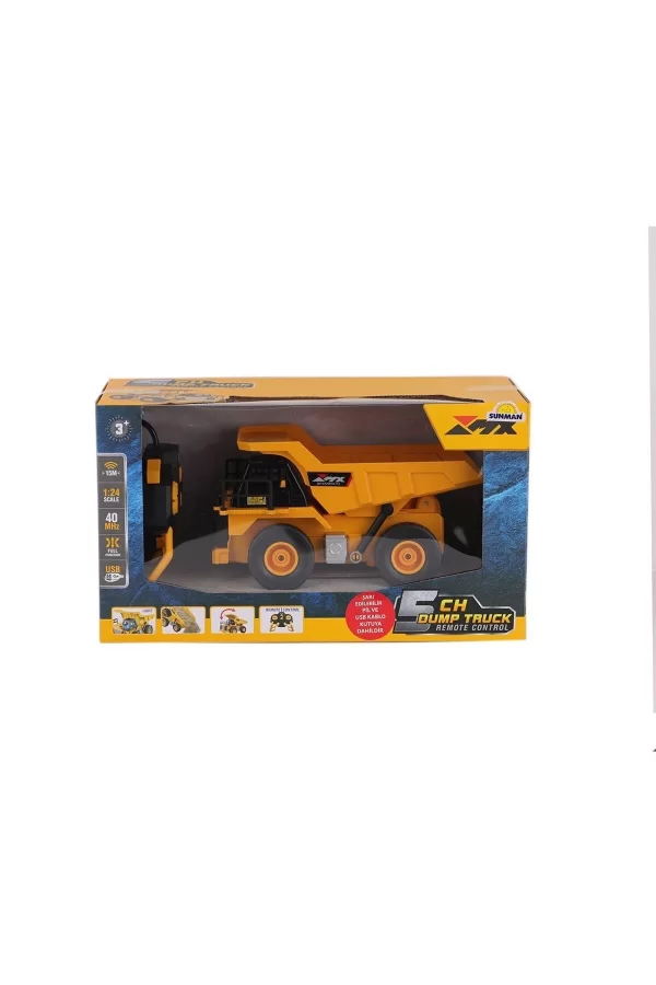 5082 Sun-rst-rc İş Makinesi 1 24 Damperli Kamyon Ff Işıklı 5ch 3 7v Usb 40mhz