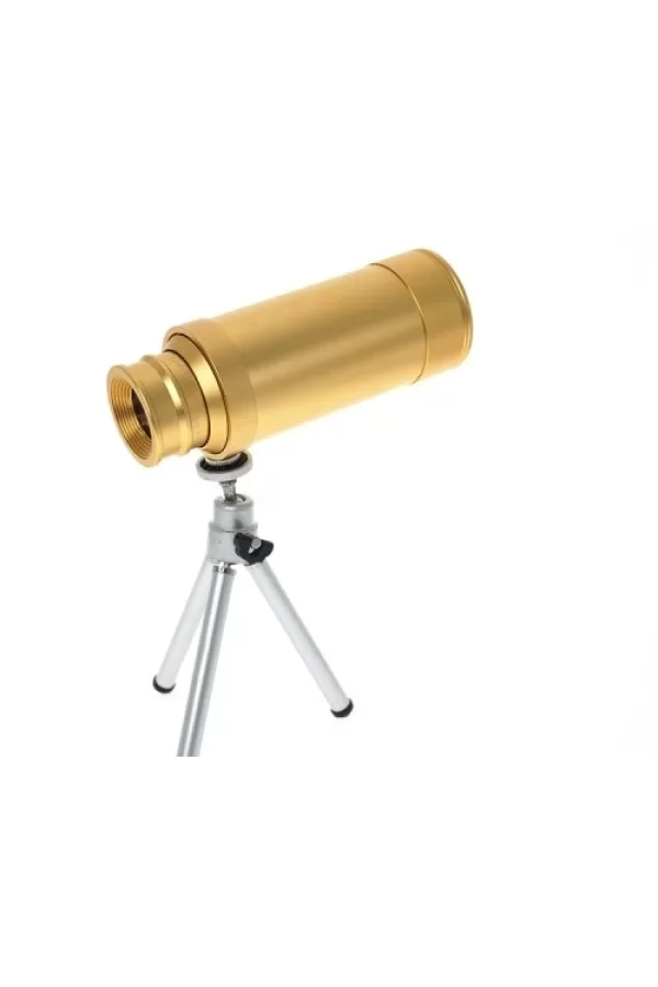 50x50 Panda Metal Gövde Tek Gözle Büyük Mercek Korsan Dürbün Gold