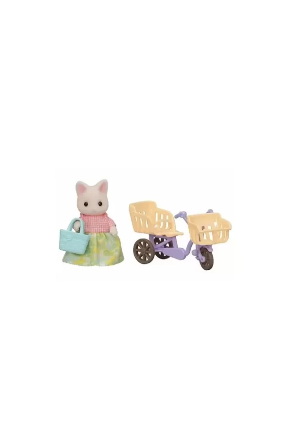 5680 Sylvanian Families Çiçekli Kedi Anne Ve Bisikleti +3 Yaş