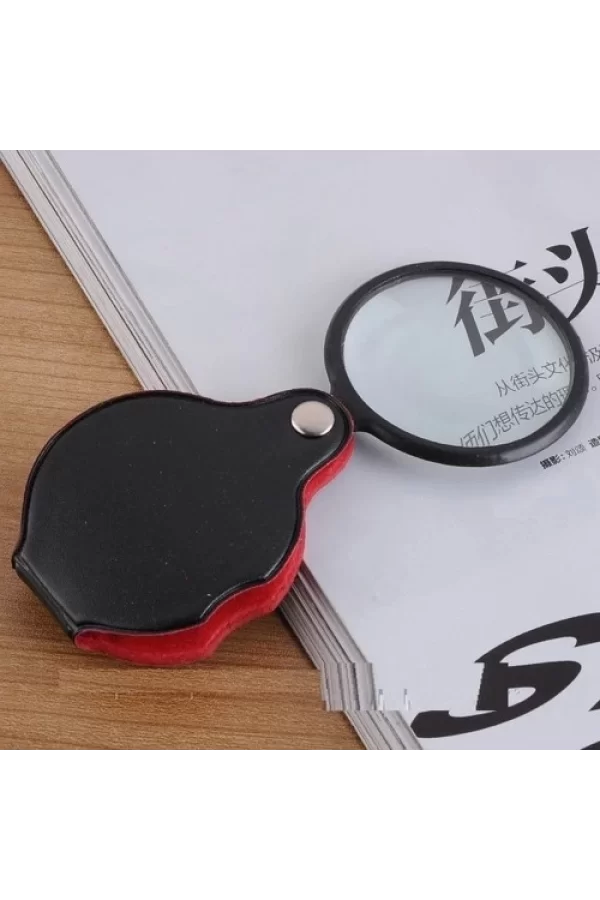 5x50mmmini Büyüteç,cepte Taşınan,optik Lens Katlanabilir Deri Kaplamaxx1051