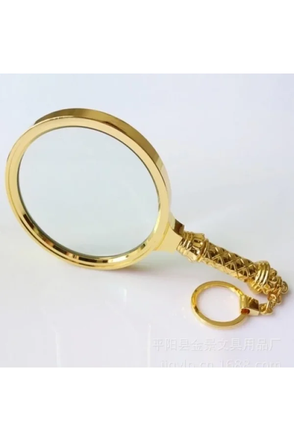 5x90mm Tüm Metal Altın Renkli, Hediye Büyüteç,optik Lensler Ile Çinko Alaşım Metal Çerçeve
