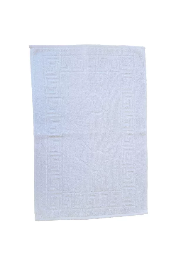 6 lı Ayak İzli Banyo Paspas Pamuklu Ayak Havlusu 50x70 Cm