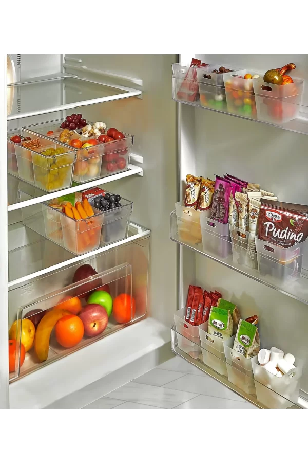 6 Lı Buzdolabı İçi Mini Düzenleyici Kutu Organizer - Buzdolabı Kapak Düzenleyici