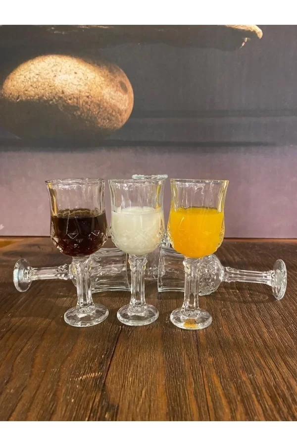 6lı Larin Kahve Yanı Su Bardağı Şeffaf Renk Royaleks-70682
