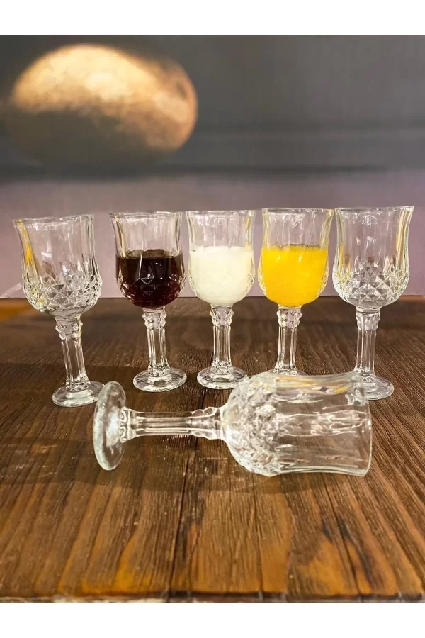 6lı Larin Kahve Yanı Su Bardağı Şeffaf Renk Royaleks-70682