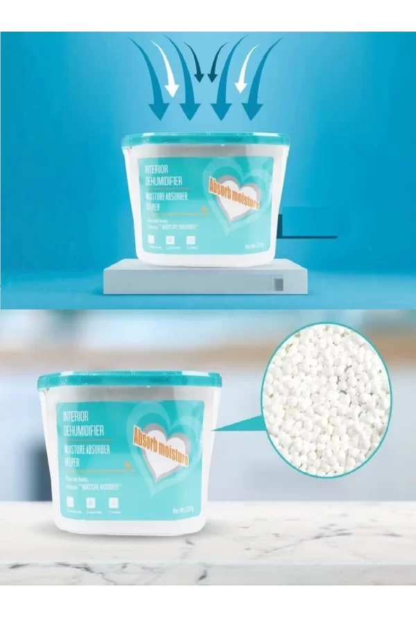 600 Ml Nem Alıcı Rutubet Giderici Aparat - Limonlu Mutfak Salon Banyo Küf Koku Alıcı Granül