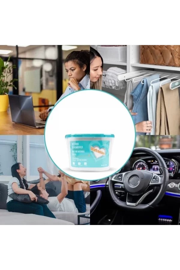 600 Ml Nem Alıcı Rutubet Giderici Aparat - Limonlu Mutfak Salon Banyo Küf Koku Alıcı Granül