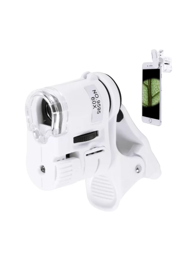 60x Mini Cep Telefonu Için Mandallı Mikroskop Uv Ledli Büyüteç Model Al2431