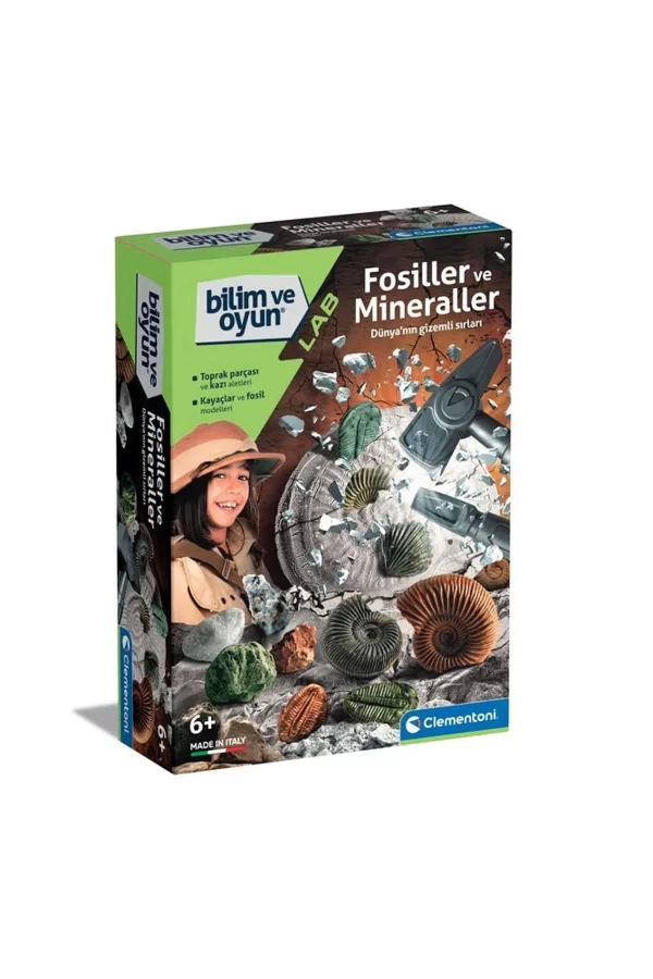 64336 Bilim Ve Oyun - Fosiller Ve Mineraller Kazı Seti