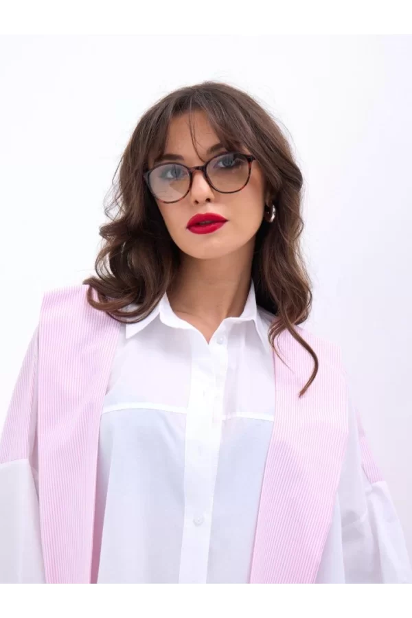 6749 GÖMLEK-PEMBE ÇİZGİLİ