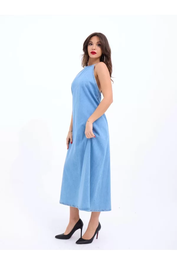6771 KOT ELBİSE-MAVİ