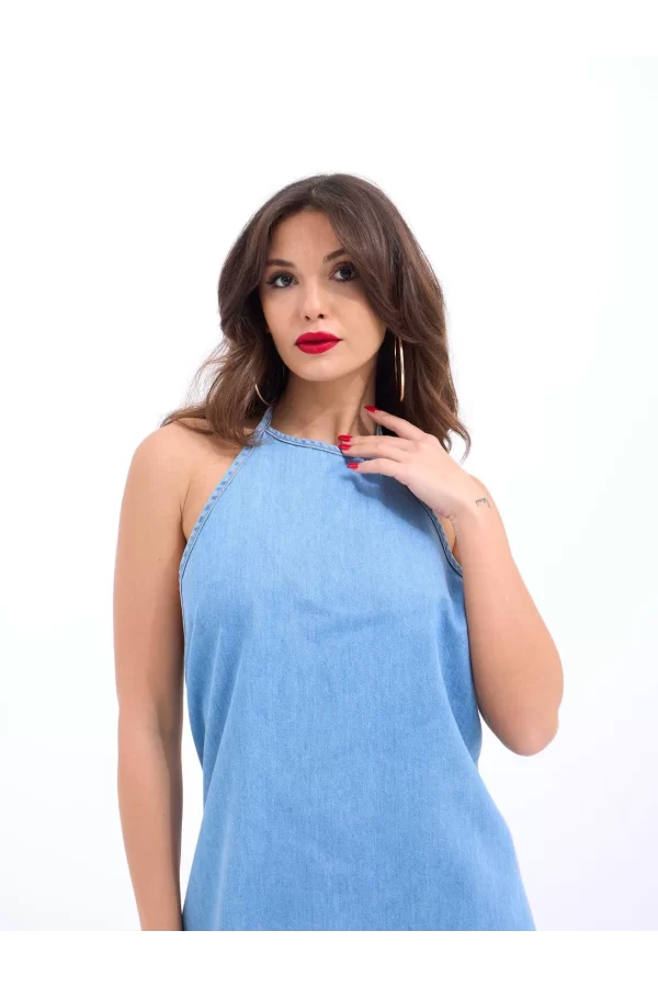 6771 KOT ELBİSE-MAVİ
