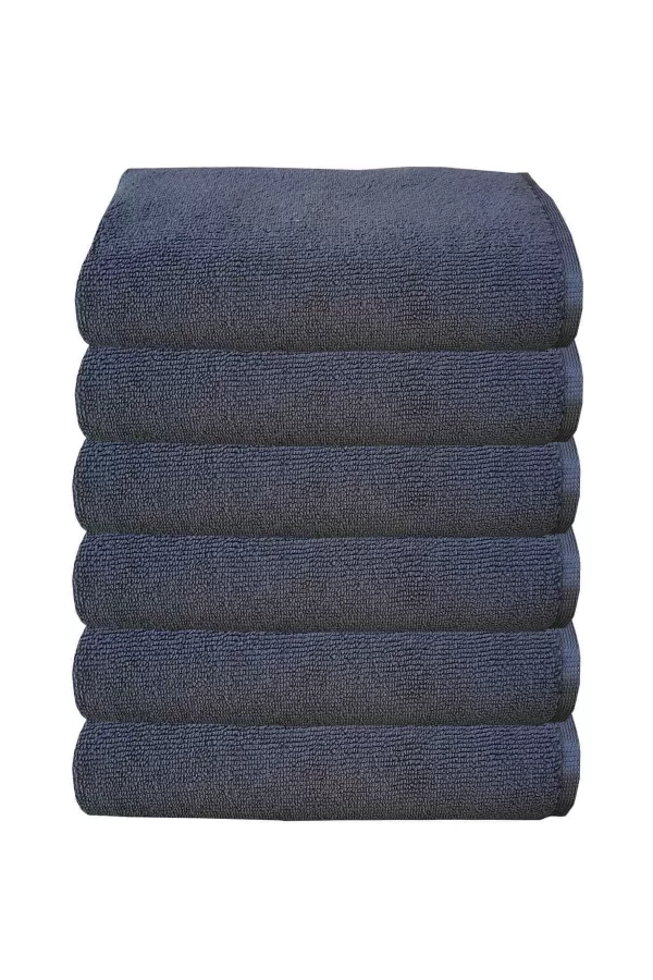 6Lı Paket Boya Tutmayan Mikrofiber El Yüz Spor Kuaför Havlusu 50X90 Cm