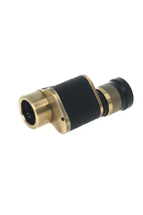6x24  Baıgısh, Askeri Tarzi Pirinç Ve Deri Kaplamalı, Deri Çantalı Monocular Dürbün Sarı
