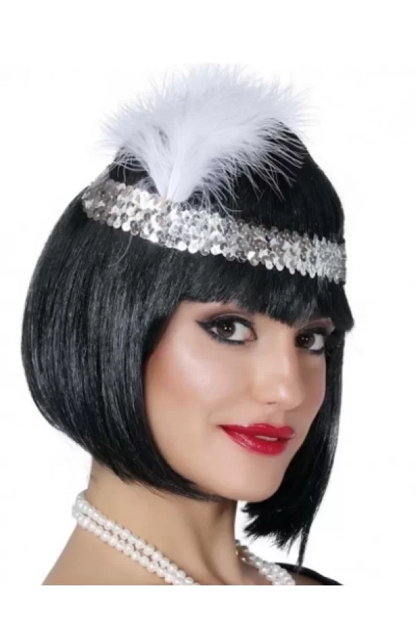 7039ler 8039ler Ve 9039lar Temalı Gümüş Renk Çarliston Saç Bandı