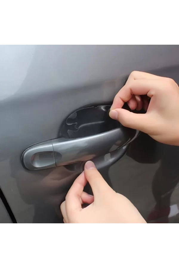 8 Adet Araba Kapı Kolu Koruyucu Çizilme Önleyici Şeffaf Sticker Film Koruma Seti