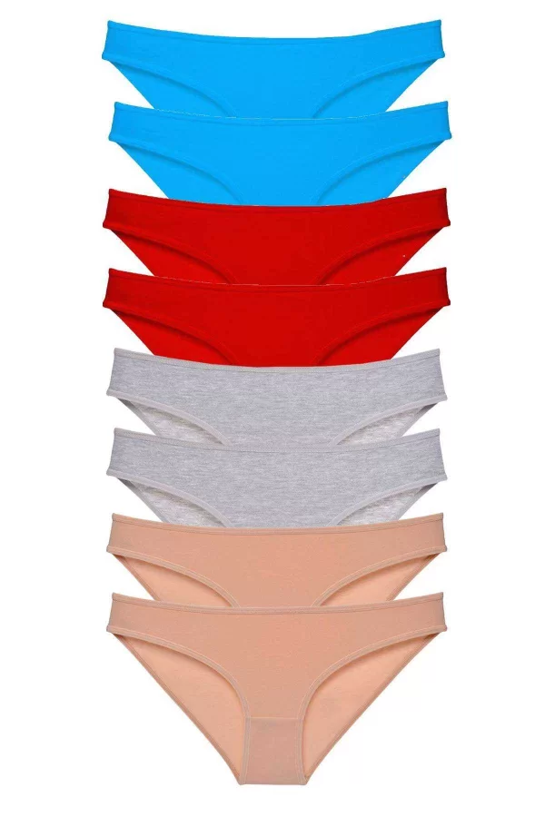 8 adet Süper Eko Set Likralı Kadın Slip Külot 534